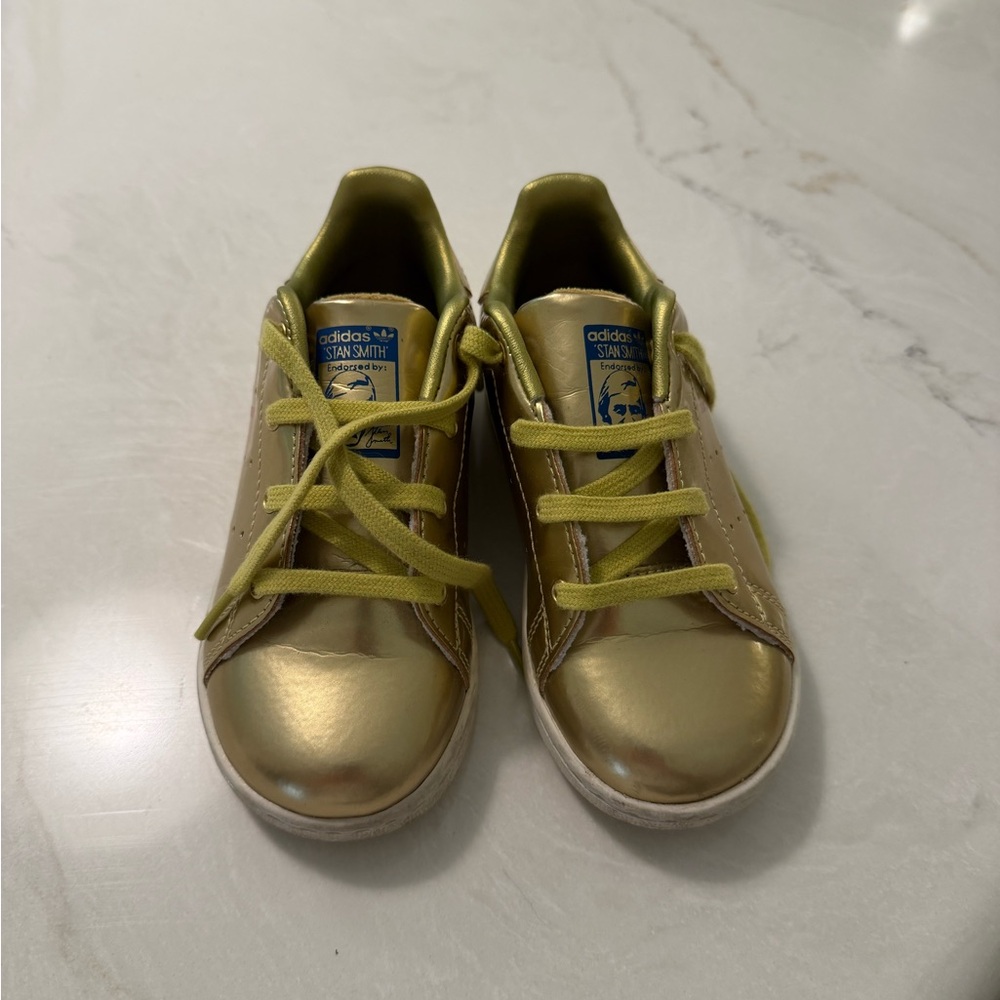 adidas Kids Stan Smith Metallic Gold Sneakers